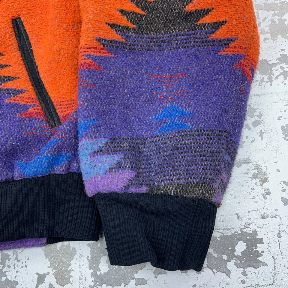 Vintage Pioneer Wear Jacket Men Large Wool Bomber Aztec Southwestern USA 90s Zip - Image 2 of 4