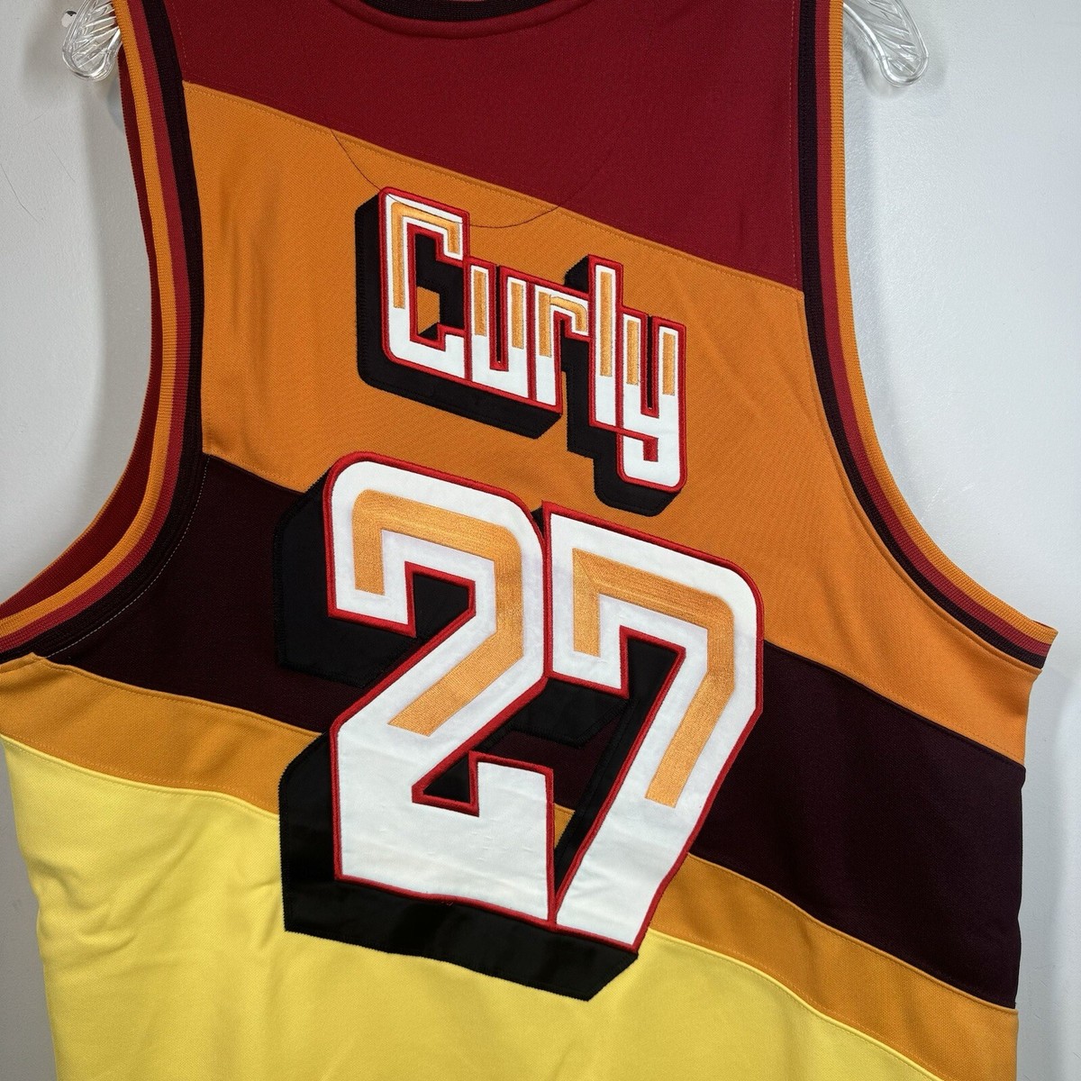 Harlem Globetrotters Jersey Curly 27 Platinum FUBU Mens Sz L 75th