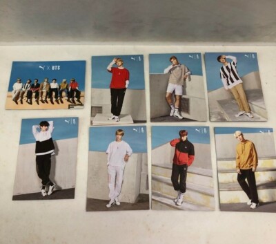 BTS All Member PUMA Limited Photo Postcard Set of 8 New Very Rare