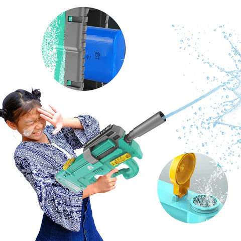 New P90 Electric Water Gun High-Tech Kids Toys Outdoor Beach Pool