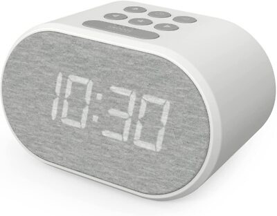 Wecker Nachttisch i-Box mit USB-Ladegerät & UKW-Radio, LED-Hintergrundbeleuchtung, USB-Ladegerät