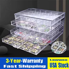 120 Grids Nail Art Storage Case 5-layer Drawer Acrylic Clear Organizer Box