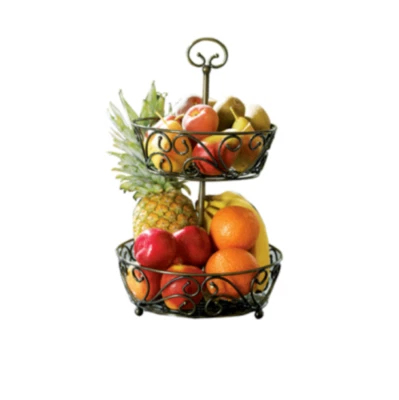 Princess House Meridian 2 Tiered Basket 5370