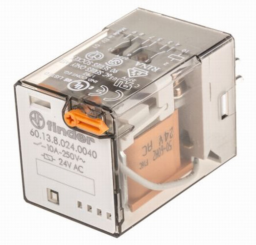 Finder Relais 601380240040 lot de 7 bobine 24V ac à triple contact