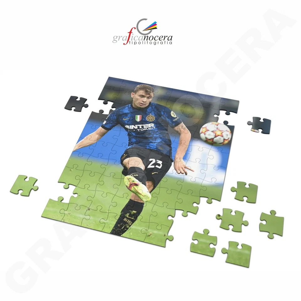 - FATTO A MANO - Puzzle A4 Nicolò Barella Inter idolo calcio goal idea regalo