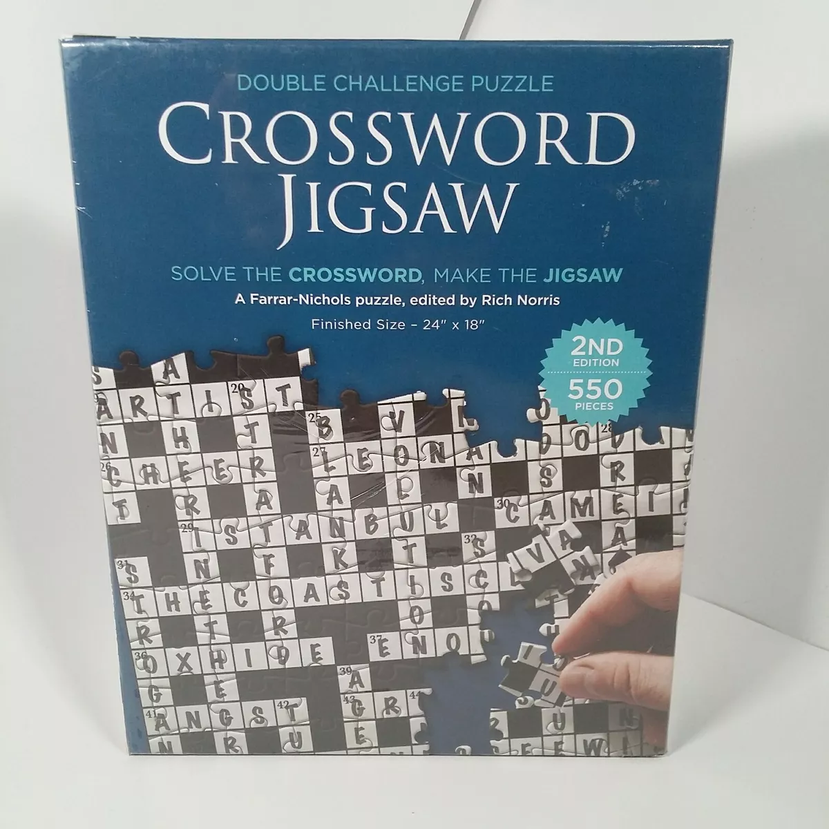 Crossword Jigsaw Puzzle by Farrar-Nichols 550 pieces size 24 x 18 New  Sealed