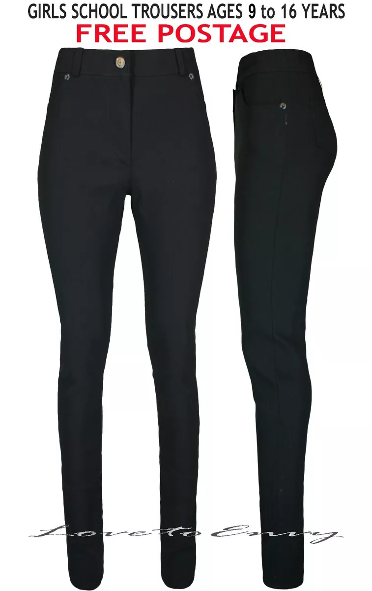 Black school trousers sale womens