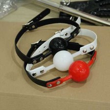 Silicon Open Mouth Ball Gag Bondage Fetish Lockable Harness Restraint Adjustable