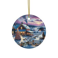 Country Farm Ceramic Ornament