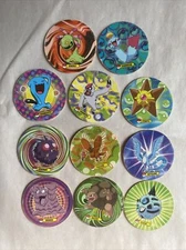 Lot Of 11 POKEMON 4 Tazos Classics Original Mexico Pogs Sabritas