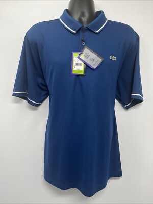 Lacoste Sport Men's Short Sleeve Collared CLASSIC FIT Blue POLO