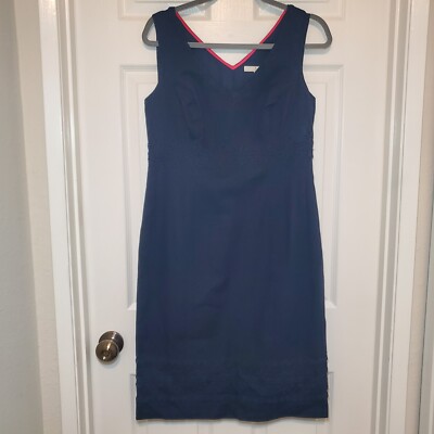 Boden Navy Seville Embroidered Dress 12R | eBay