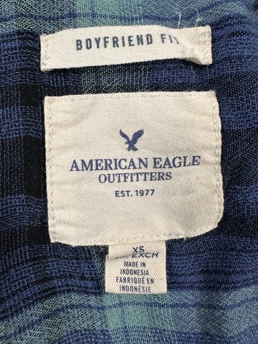 American Eagle Men's Cotton Flannel Shirt Size XS - Picture 8 of 10