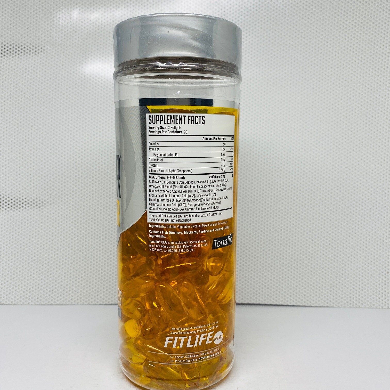 NDS Censor Body Toner Tonalin Dietary Softegels 180 Count Free Ship EXP