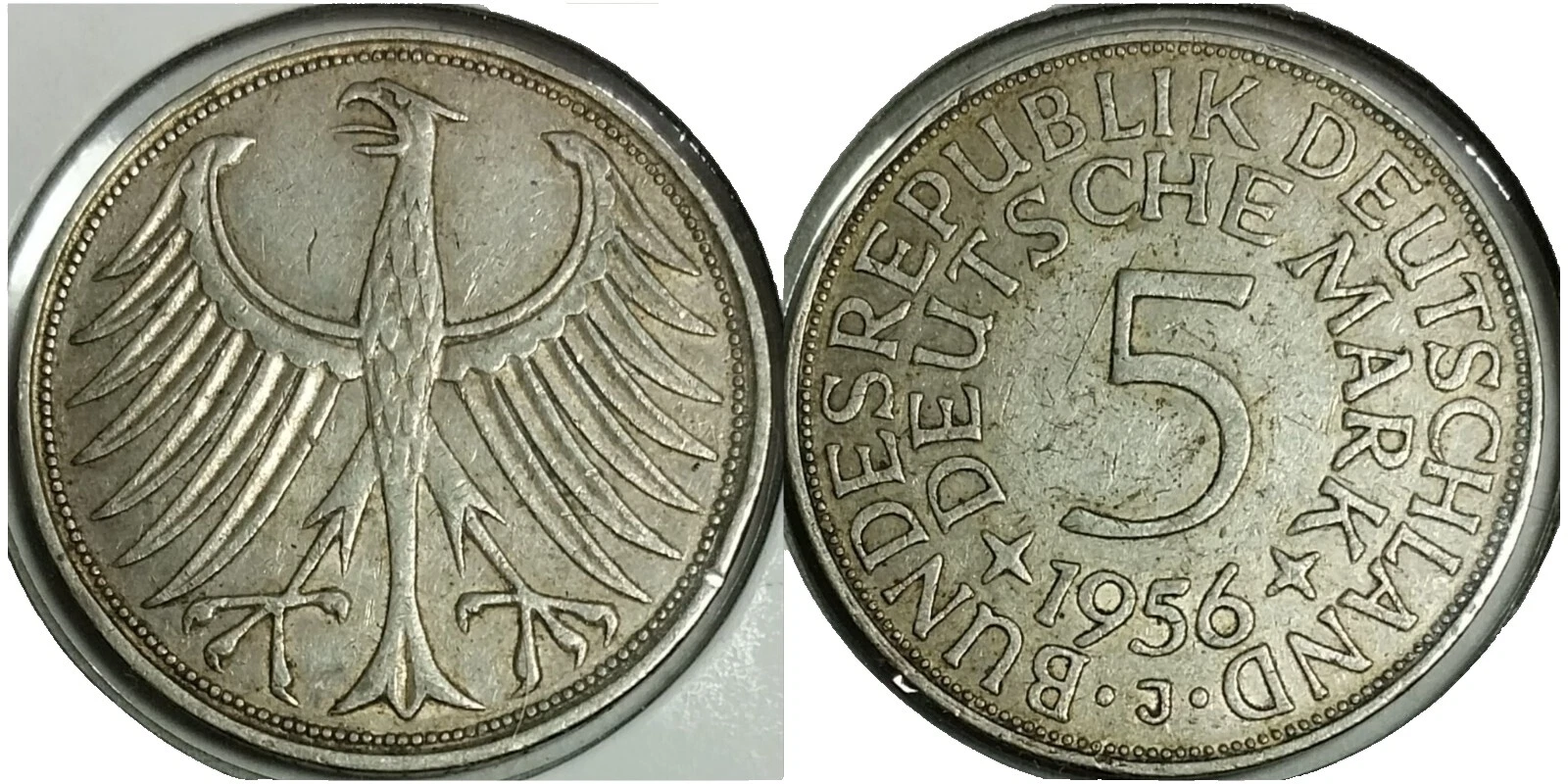 Plata 1956 monedas de Alemania
