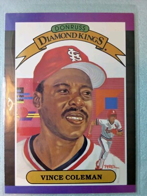 Vince Coleman - 1989 Donruss #19 - Cardinals Baseball Card - Diamond Kings