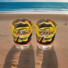 Vtg Anchor Hocking Surfer Girl Hawaii Shot Glass made in USA