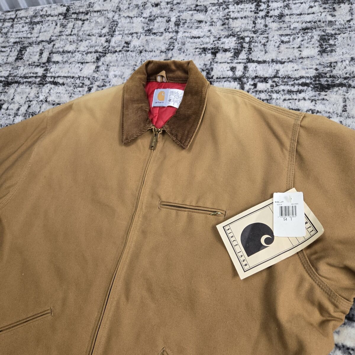 Vtg 90s Carhartt Detroit Jacket NWT 6QLJT 54 Tall Brown Duck Vtg 90s Carhartt Detroit Jacket NWT 6QLJT 54 Tall Brown Duck