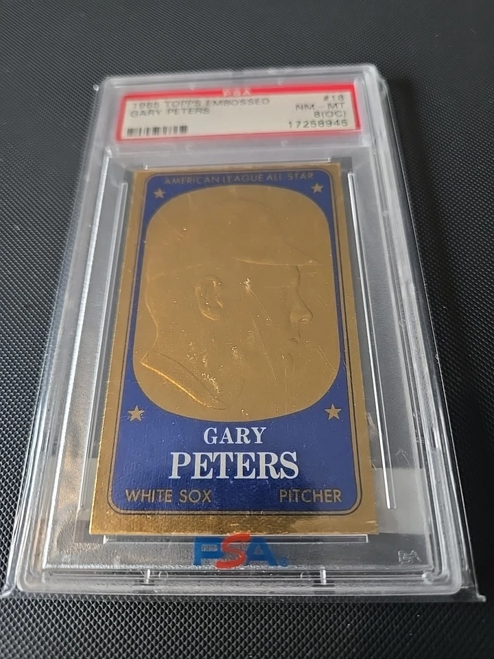 Tarjeta de Gary Peters 1965 Topps en relieve #18 PSA 8 Foto 2 de 4