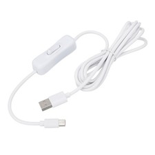 6.56ft USB Extension Cable Switch, Type C to USB Male Data Power Cord White