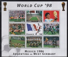 Uganda 1997 Mint MNH FIFA Football World Cup Argentina West Germany France 98