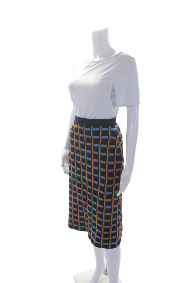 Tory Burch Womens Rainbow Striped Elastic Waist Pencil Skirt Multicolor Size S - Image 2 of 4