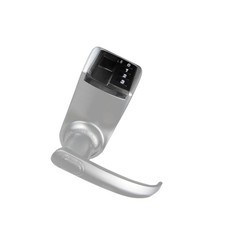 Fingerprint Pin Door Lock Silver Metal Model Biometric Access control 3398OuD3od