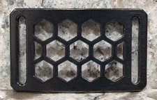 GRIP6 BELT BUCKLE - HONEYCOMB in GUNMETAL - THIN - 1.1 INCH WIDE