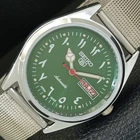 AUTOMATIC VINTAGE REFURBISHED SEIKO 5 6309A JAPAN MENS GREEN WATCH a441156-d
