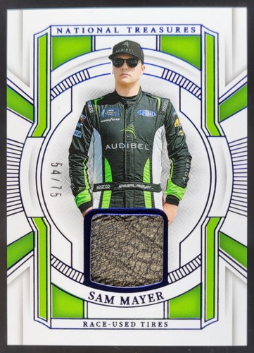 2025 Panini National Treasures Sam Mayer Race Used Tires Blue /75 NE