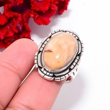 Picture Jasper - Oregon Designer Handmade 925 Sterling Silver Ring S.9 R102650