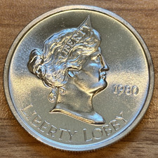 1980 Liberty Lobby - One Silver Eagle - 1 oz .999 Fine Silver Round 104.99 per troy oz