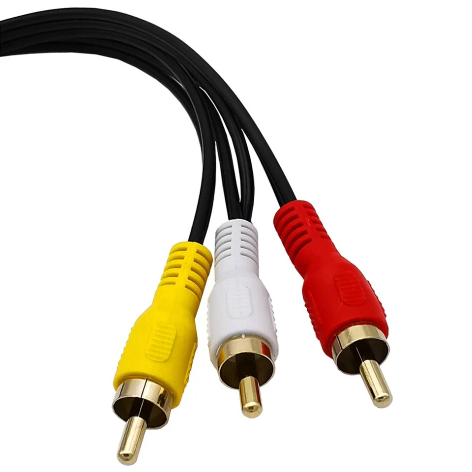 3 RCA Male Jack to 6 RCA Female Audio Video Av Adapter Cable For DVD CD Player Y - Image 3 of 4