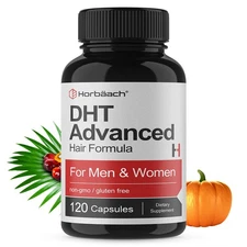 DHT Advanced Hair Formula Blend 120 Capsules with Saw Palmetto Kudzu Fo-Ti New