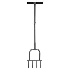 Manual Lawn Aerator for Compacted Soil Aerating - Height Adjustable Handheld ...