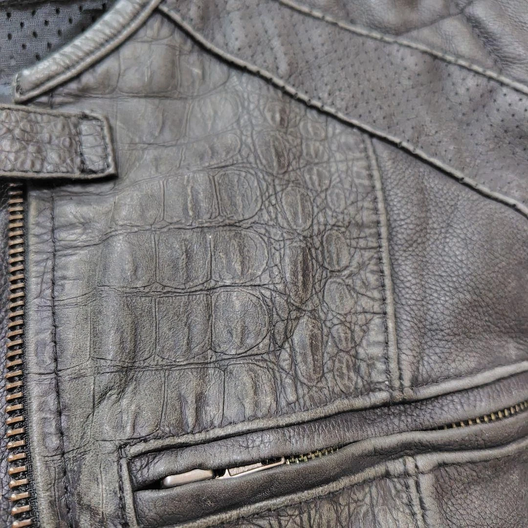 ARLEN NESS Genuine Leather Jacket, Size L Black [Used EXC] ship From JAPAN◎ image 9