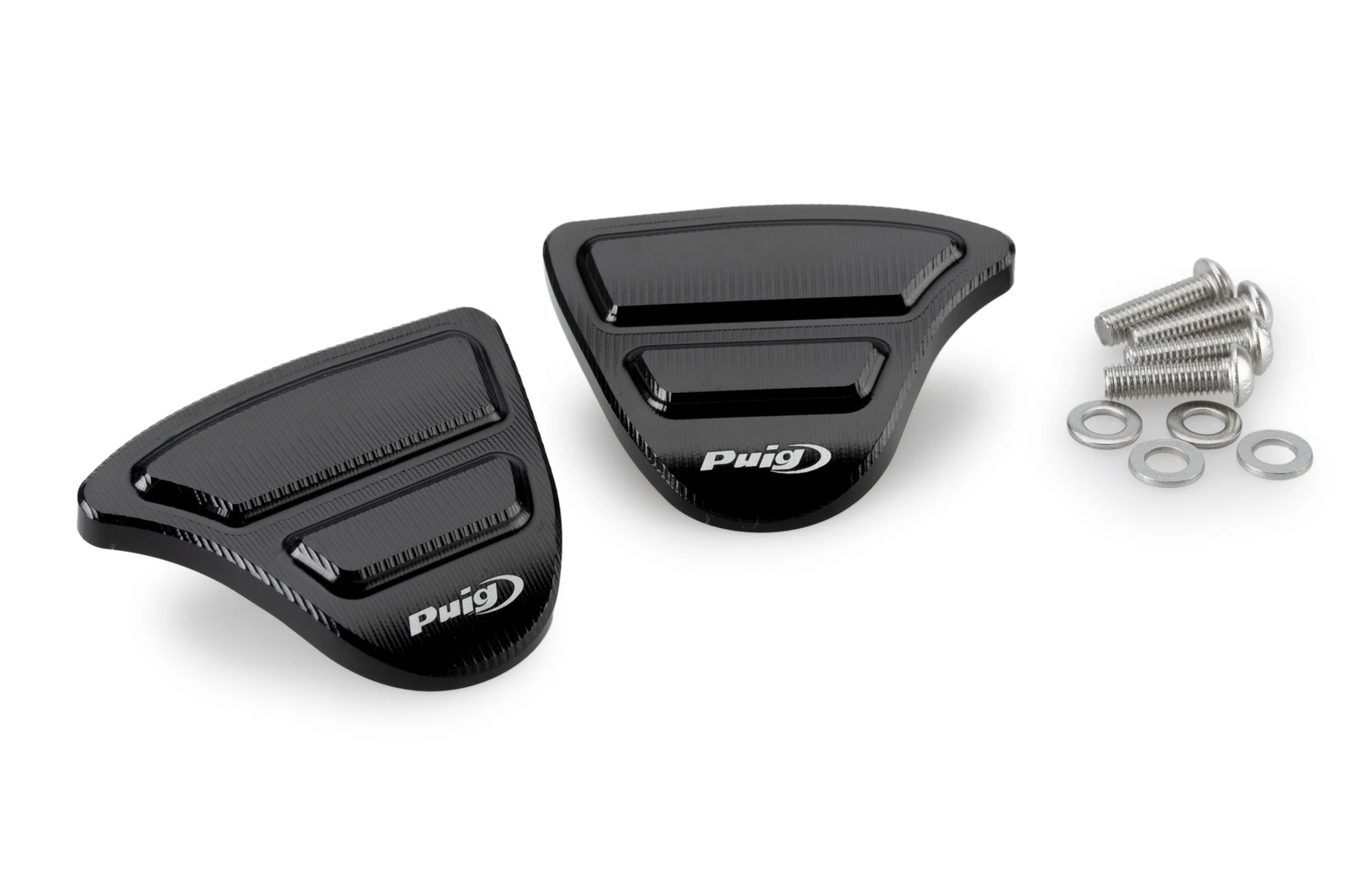 Puig Aluminium Mirror Caps | Black | Yamaha R1/R1M
