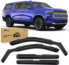 Nilight Durable in Channel Rain Guards for Chevy Suburban 2021 2022 2023 2024