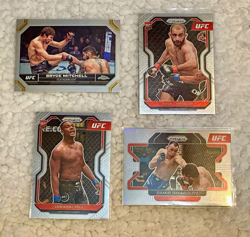 Panini Prizm UFC 4-Card Lot Rookie Mitchell Chikadze Hill Ismagulov + Topps