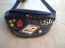 Icing Denim Fanny Pack Stay Free USA Patches