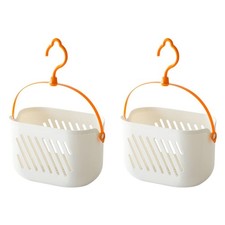 Hanging Shower Caddy, 2Pcs Plastic Mounted Shower Caddy Basket, Portable Kitc...