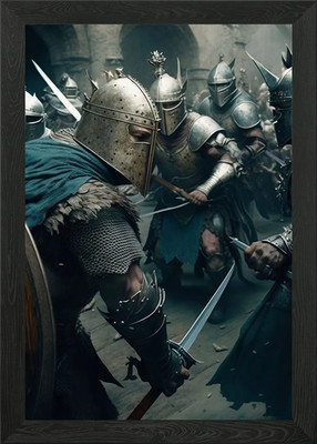 Middle Ages Framed Wall Art Poster Canvas Print Picture