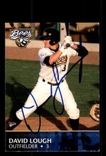 Signed Baseball Card Auto David Lough 2008 MultiAd Burlington Bees
