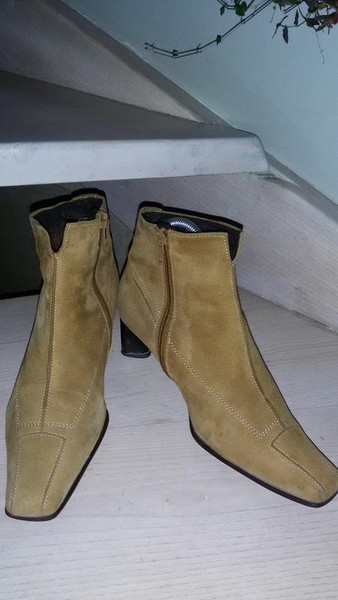 Women Gabor Boots Brown Suede 38.5 #7T6V