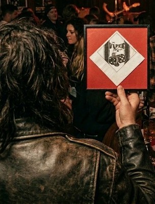 Vintage 90s The Viper Room Framed Napkin Johnny Depp Era Sunset Strip Hollywood