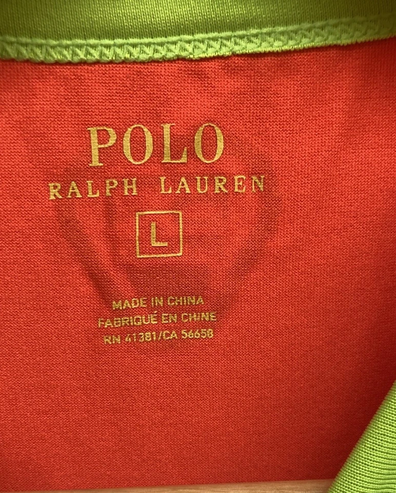 Men's Polo Ralph Lauren 67 Shirt Youth Large Blue Neon Activewear — 第 4/4 张图片