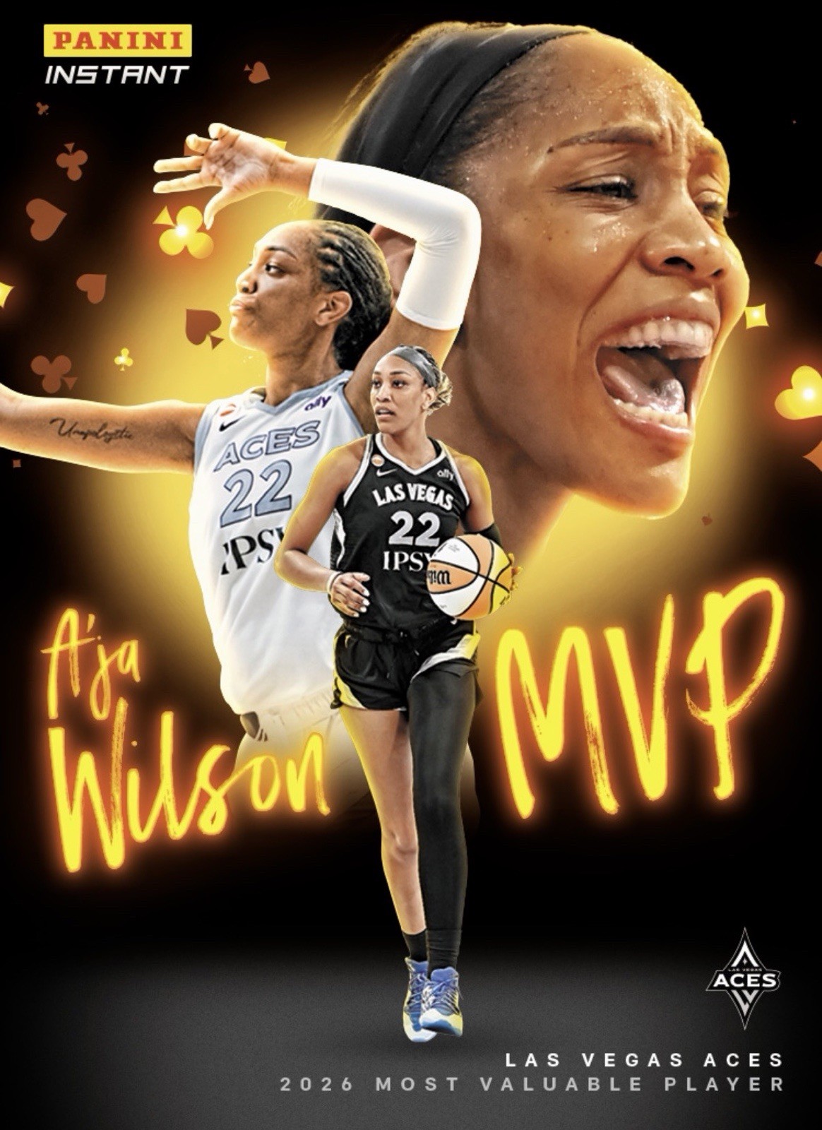 2026 Panini Instant WNBA A'ja Wilson Las Vegas Aces MVP PRESALE