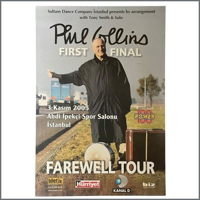 Phil Collins Farewell Tour Ataturk Olympic Stadium Istanbul 2005 Poster (Turkey)