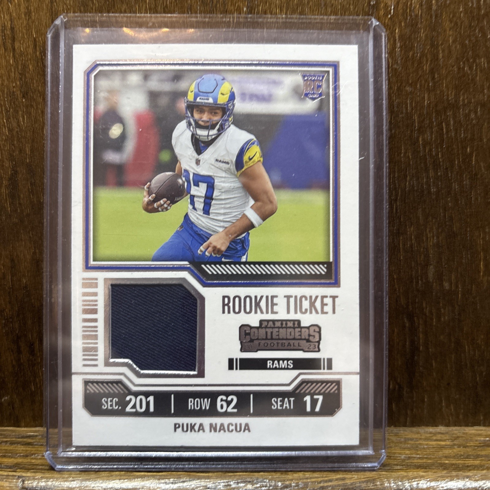 2023 Panini Contenders - Rookie Ticket Swatches Puka Nacua #TS13 (MEM, RC)