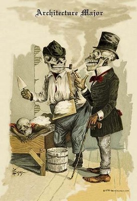 Architecture Major Louis Crusius MD  -  Skeleton Characters Poster Print